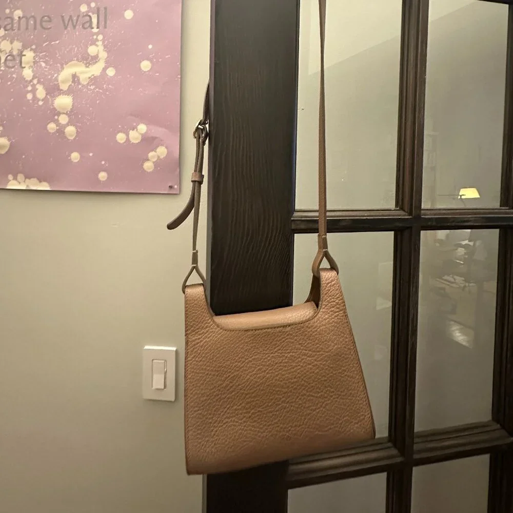 Cuyana Pebbled Leather Mini Bag in Tan - Picture 2 of 5